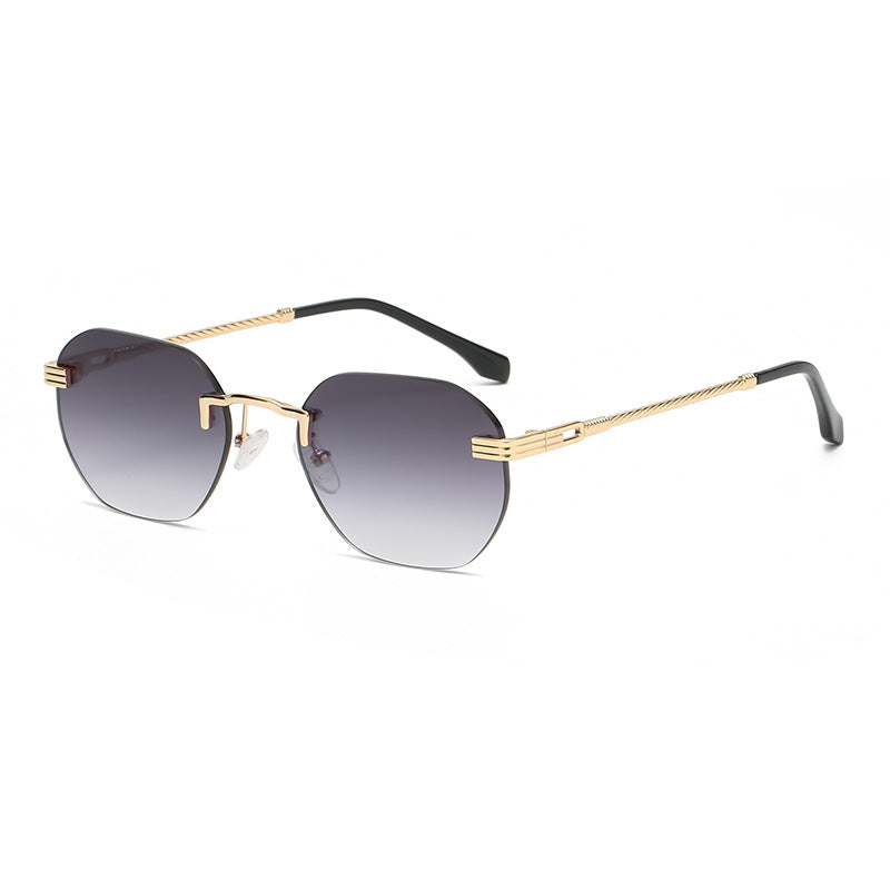 Wholesale PC Small Frame Color Film Frameless Sunglasses